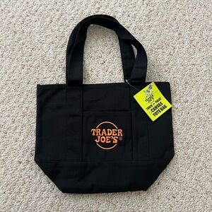 Mini Trader Joe's Black Canvas Tote Bag